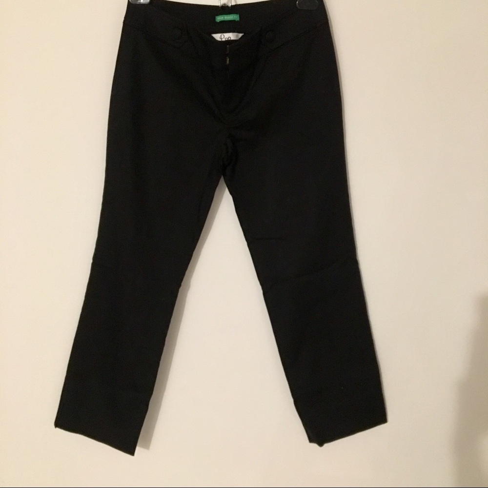Lilly Pulitzer black palm beach fit Capri pants